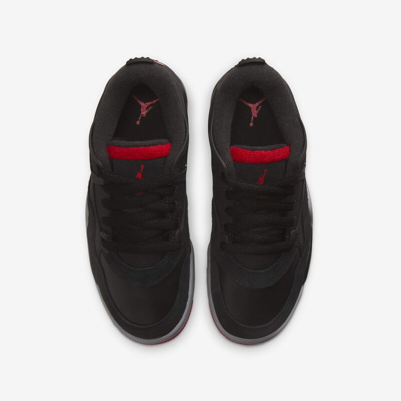 Air Jordan 4RM, Negro/Gris Lobo/Blanco/Rojo Varsity, hi-res