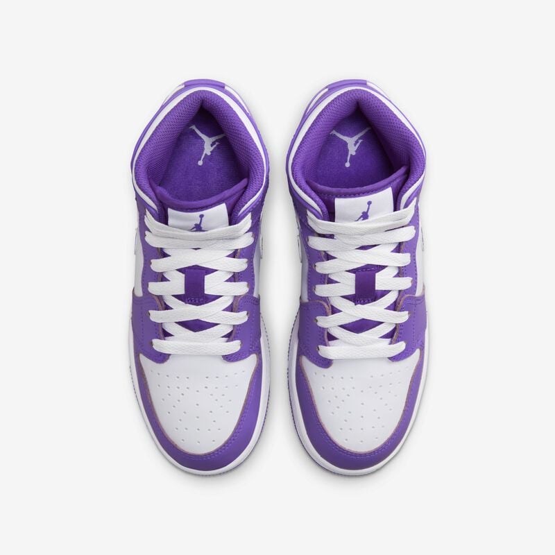 Air Jordan 1 Mid, Veneno púrpura/Blanco, hi-res
