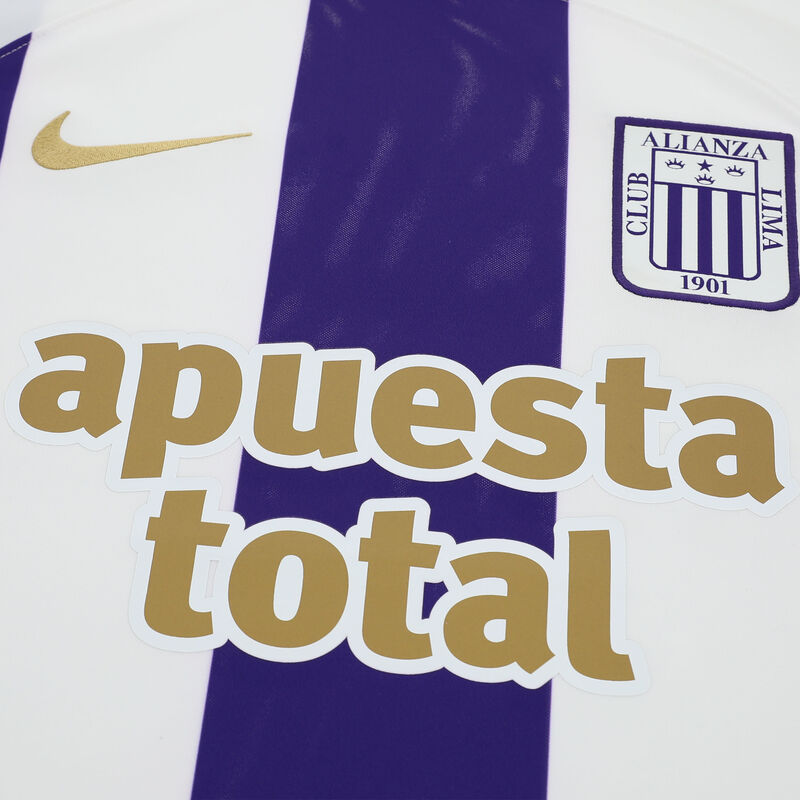 Nike Camiseta Morada Alianza Lima 2023 - Sponsor, Blanco/Morado/Dorado, hi-res