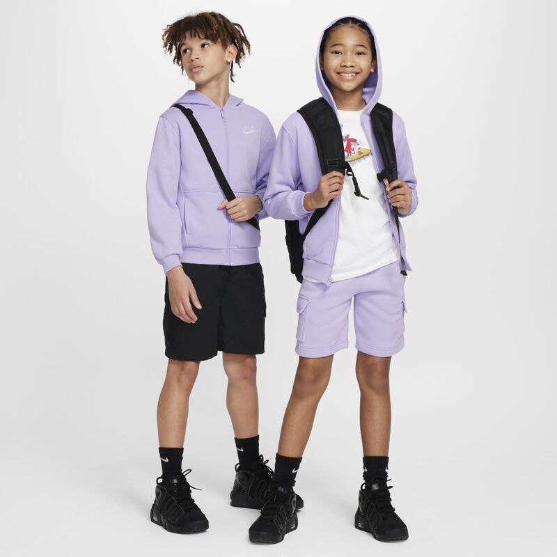 Nike Club Fleece, Hortensias/Blanco, hi-res