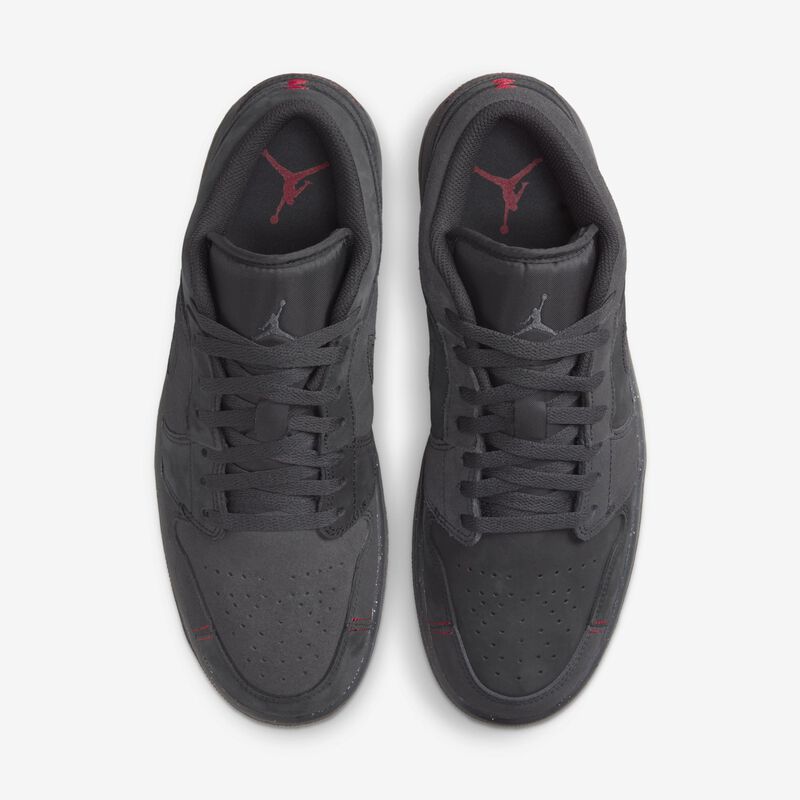 Air Jordan 1 Low SE Craft, Gris ahumado oscuro/Negro-Rojo Varsity, hi-res