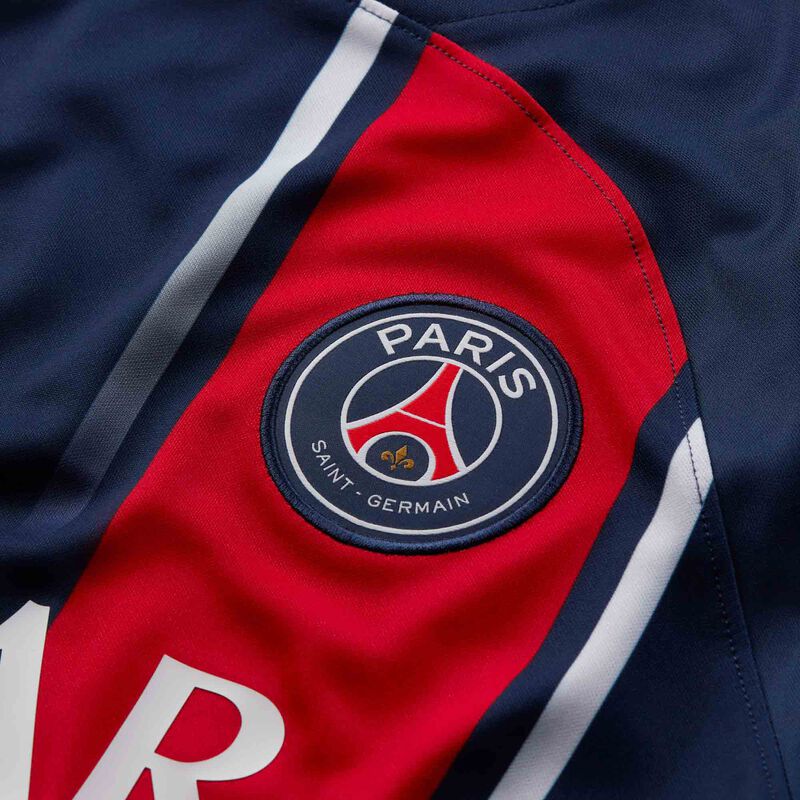 Paris Saint-Germain local 2023/24 Stadium, Azul marino medianoche/Rojo Universidad/Rojo Universidad, hi-res