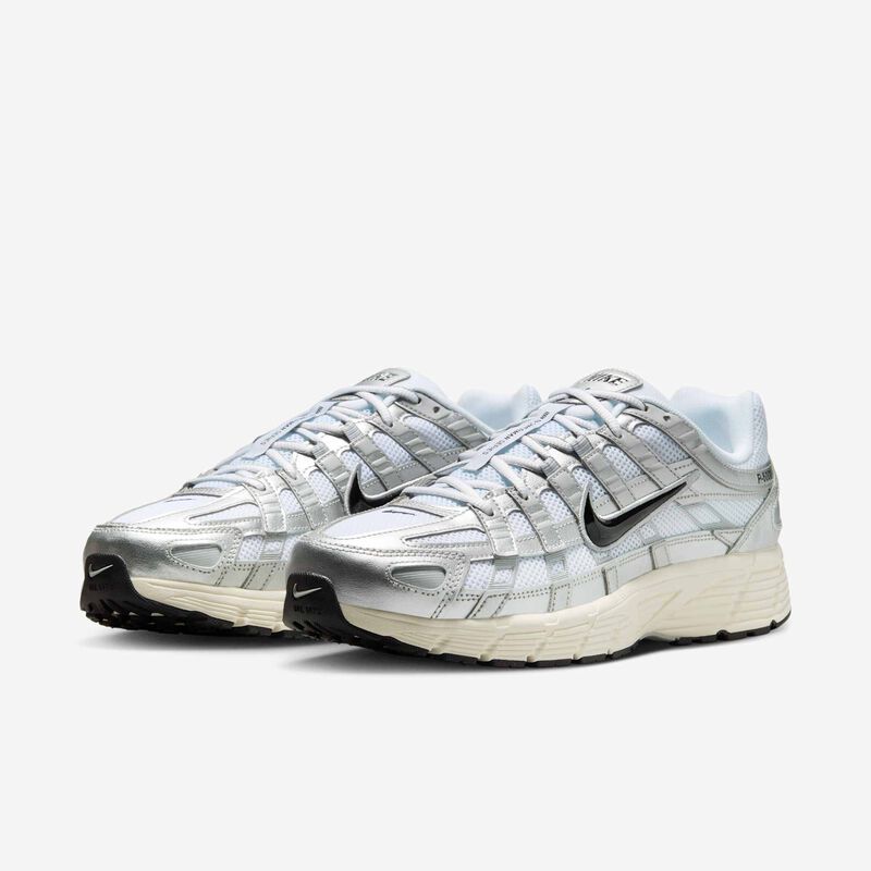 Nike P-6000, Blanco/Plata Metalizado/Plata Liso/Negro, hi-res