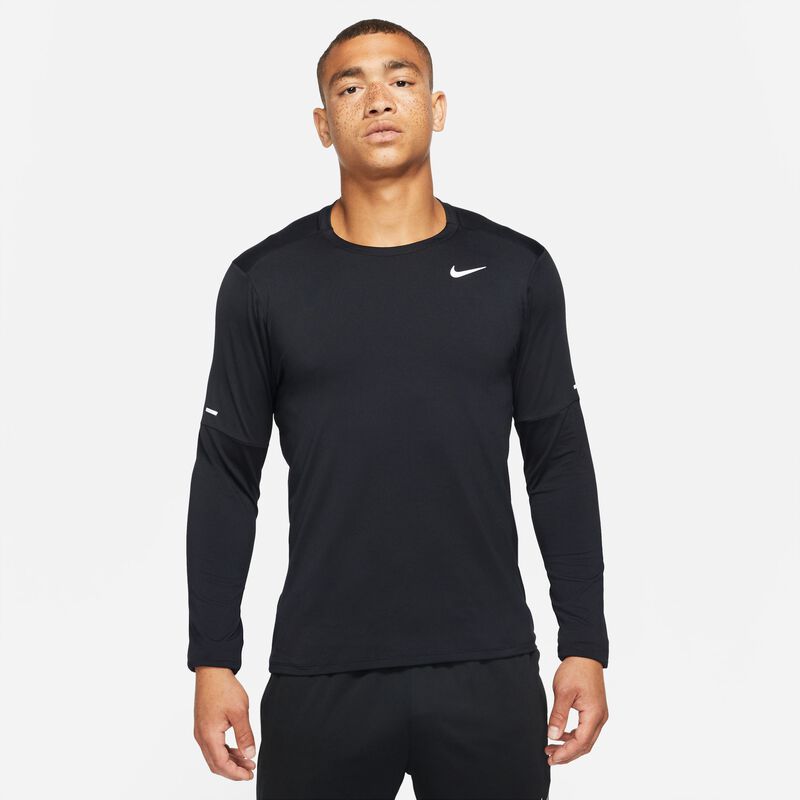 Nike Dri-FIT Element, Negro/Plata Reflectante, hi-res