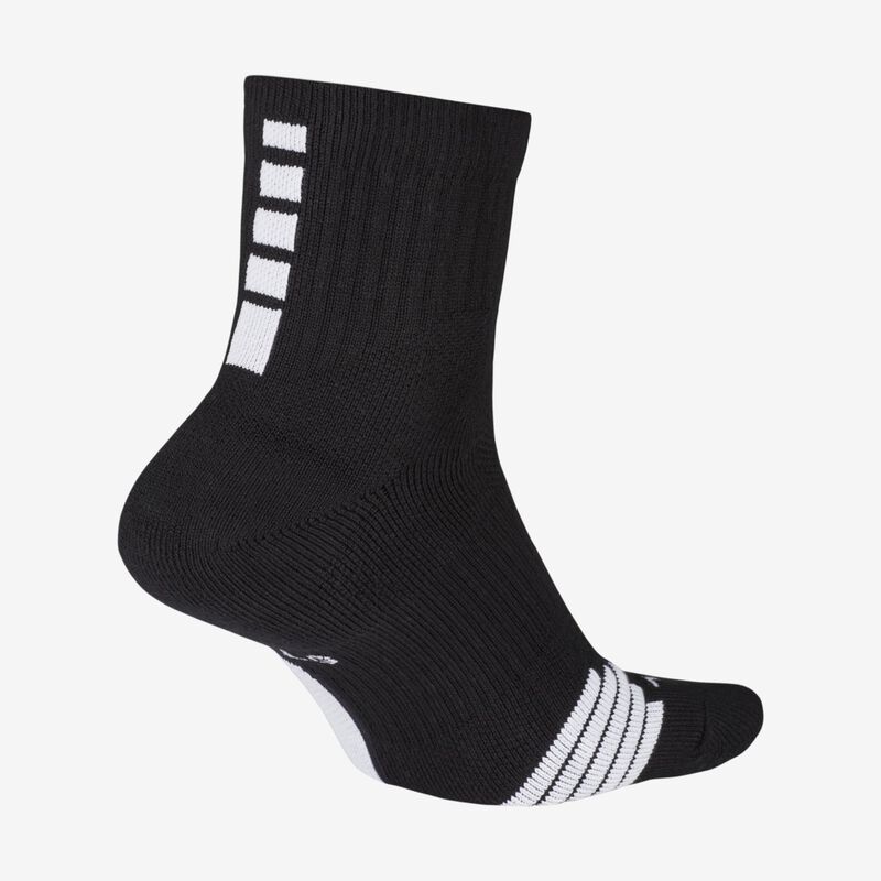 Nike Elite Mid, Negro/Blanco/Blanco, hi-res