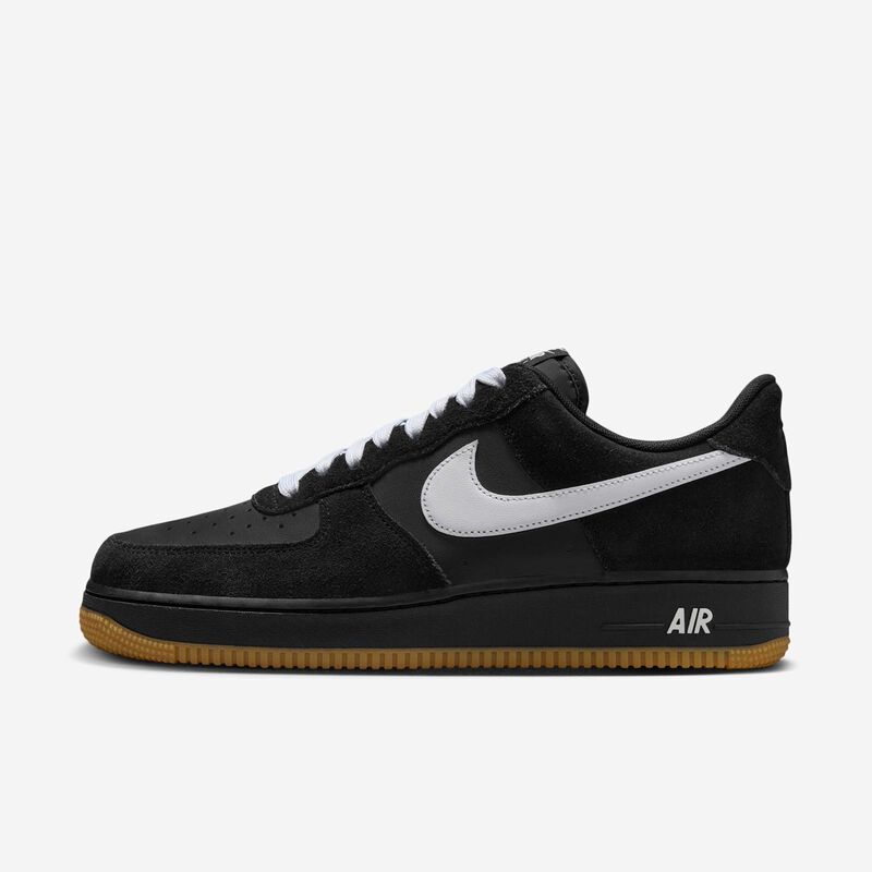 Nike Air Force 1 '07 LV8, Negro/Goma Marrón Claro/Blanco, hi-res