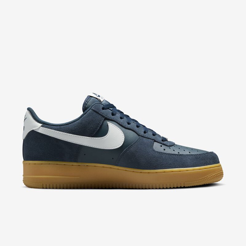 Nike Air Force 1 '07 LV8, Azul Marino Armero/Blanco Cumbre-Marrón Claro Goma, hi-res