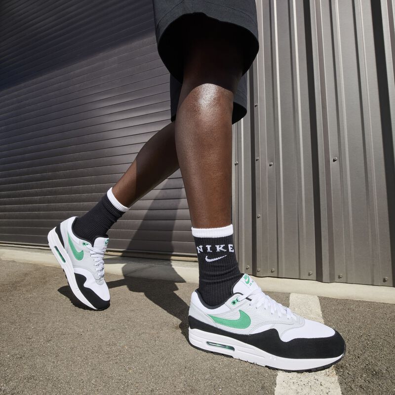 Nike Air Max 1, Blanco/Verde Estadio-Platino Puro-Negro, hi-res