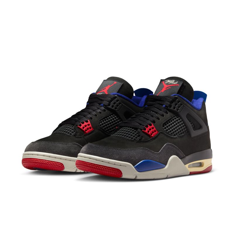 Air Jordan 4 Retro "Bred Reimagined", Negro/Rojo Fuego-Azul Real Profundo-Oscuro Gris Humo-Gris Técnico, hi-res