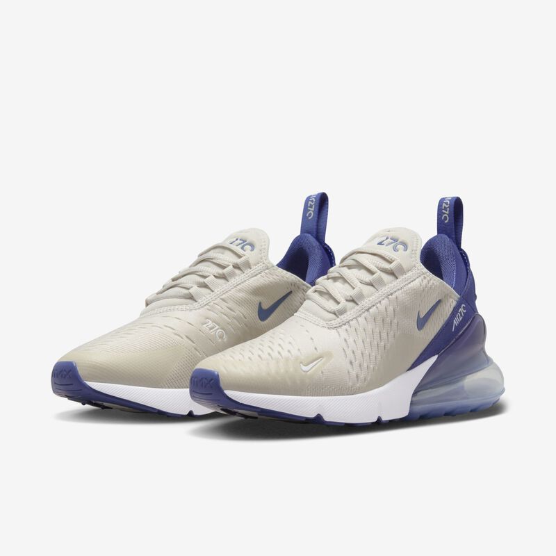 Nike Air Max 270, Light Bone/Blanco/Plata metalizado/Diffused Blue, hi-res