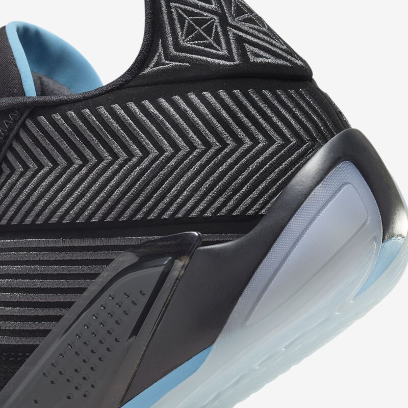 Air Jordan XXXVIII Low, Negro/Gris partícula-Antrancita, hi-res