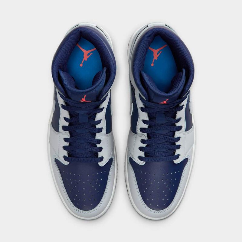 Air Jordan 1 Mid, Azul Vac&iacute;o/Platino Puro-Cumbre Lava-Lava Al Rojo Vivo-Foto Azul, hi-res