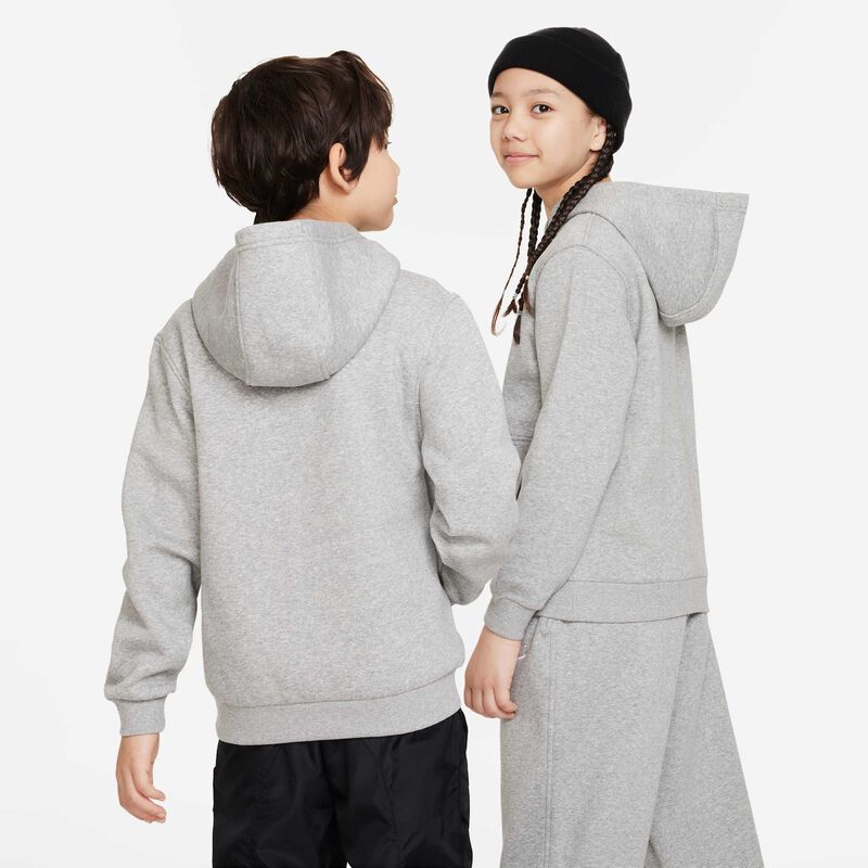 Nike Sportswear Club Fleece, Gris Oscuro Jaspeado/Blanco, hi-res