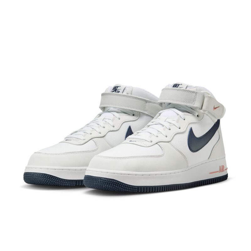 Nike Air Force 1 Mid '07, Polvo De Estrellas Blanco Cumbre/Obsidiana-Rojo, hi-res