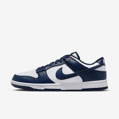 Nike Dunk Low Retro, Blanco/Blanco/Azul Marino Medianoche, hi-res