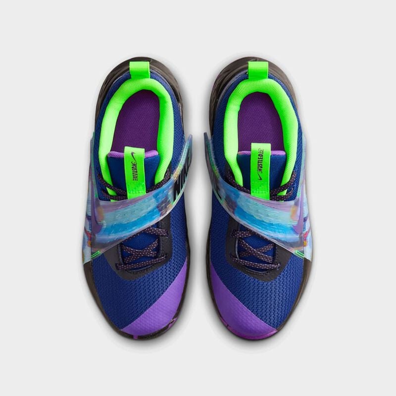 Nike Team Hustle D 12, Azul vacío/Negro/Verde strike/Morado vivo, hi-res