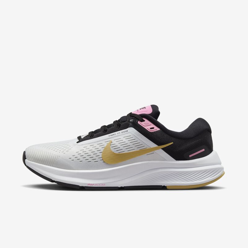 Nike Air Zoom Structure 24, Blanco/Negro/Hechizo rosa/Oro trigo, hi-res