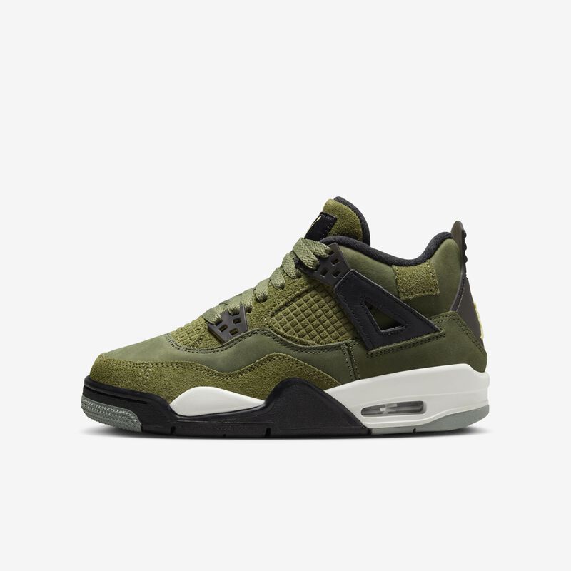 Air Jordan 4 Retro SE Craft, Oliva medio/Caqui militar/Negro/Vainilla pálido, hi-res