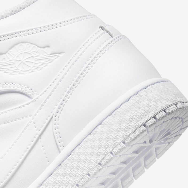Air Jordan 1 Mid, Blanco/Blanco/Blanco, hi-res