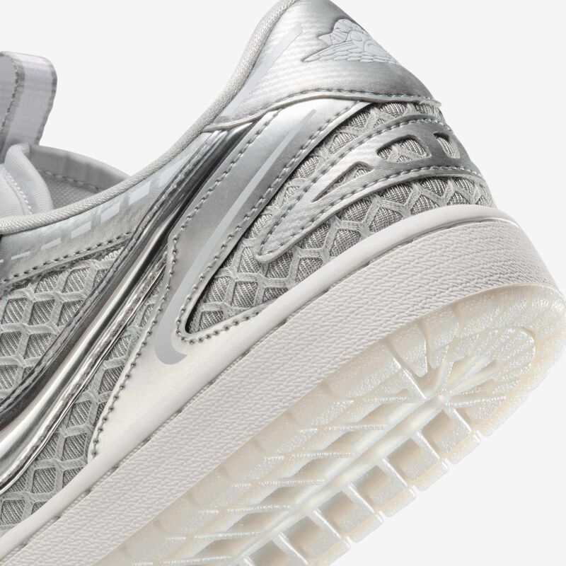 Air Jordan 1 Low Method of Make, Gris Neutro/Blanco Plateado Metalizado, hi-res