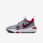 Nike Team Hustle D 11, Gris Cemento/Rojo Gimnasio-Negro-Blanco, hi-res