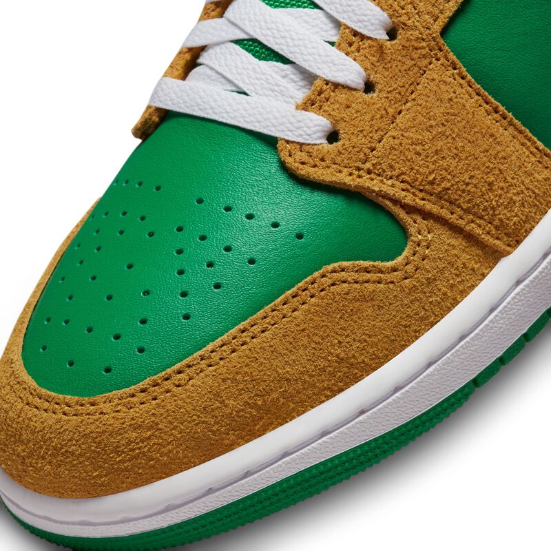 Air Jordan 1 Mid SE, Chutney/Verde suerte/Ponche caliente/Oro celeste, hi-res
