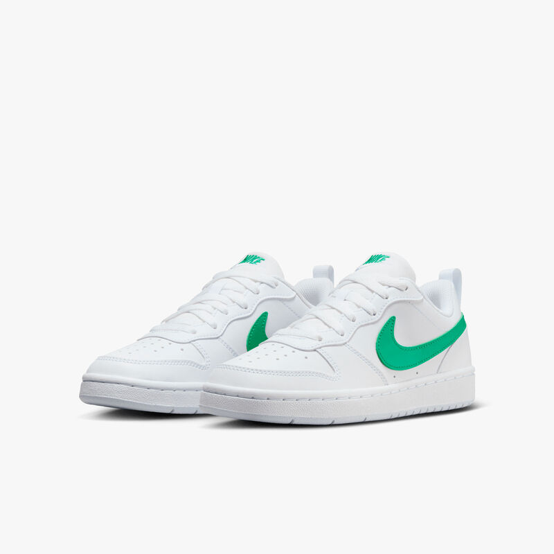 Nike Court Borough Low Recraft, Blanco/Verde Estadio-Gris Fútbol, hi-res
