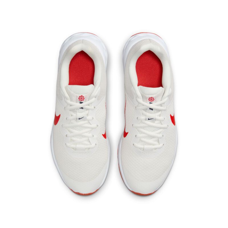 Nike Revolution 6, Blanco cumbre/Obsidiana/Blanco/Rojo pista, hi-res