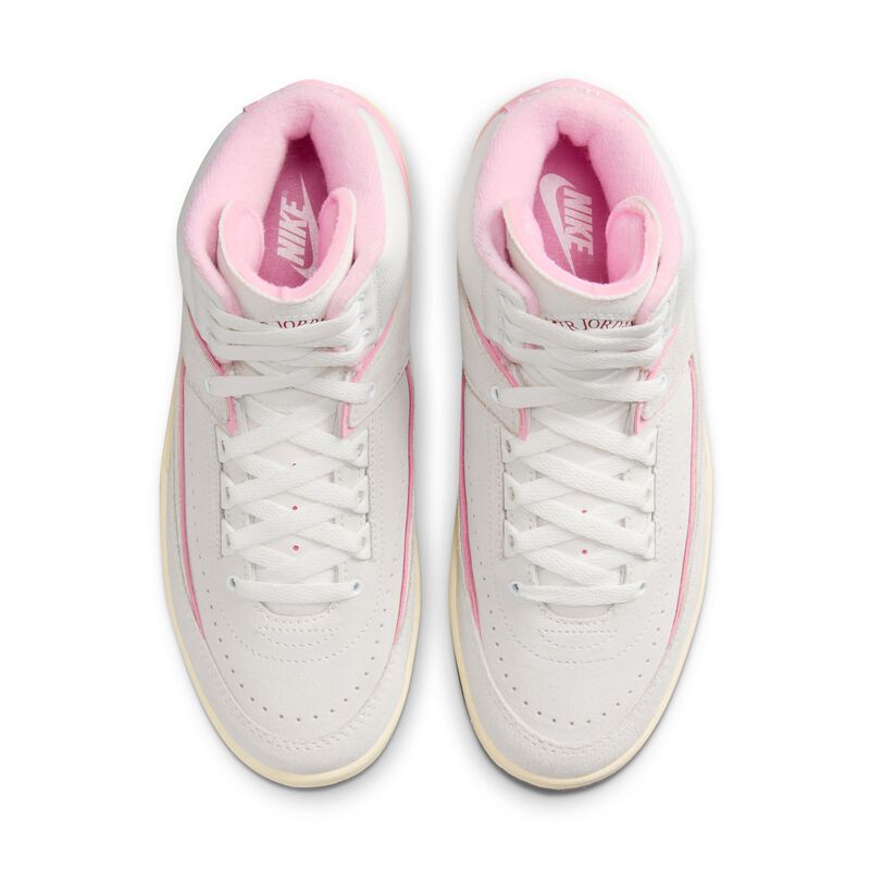 Air Jordan 2 Retro, Blanco cumbre/Rosa suave medio/Muselina/Rojo gimnasio, hi-res