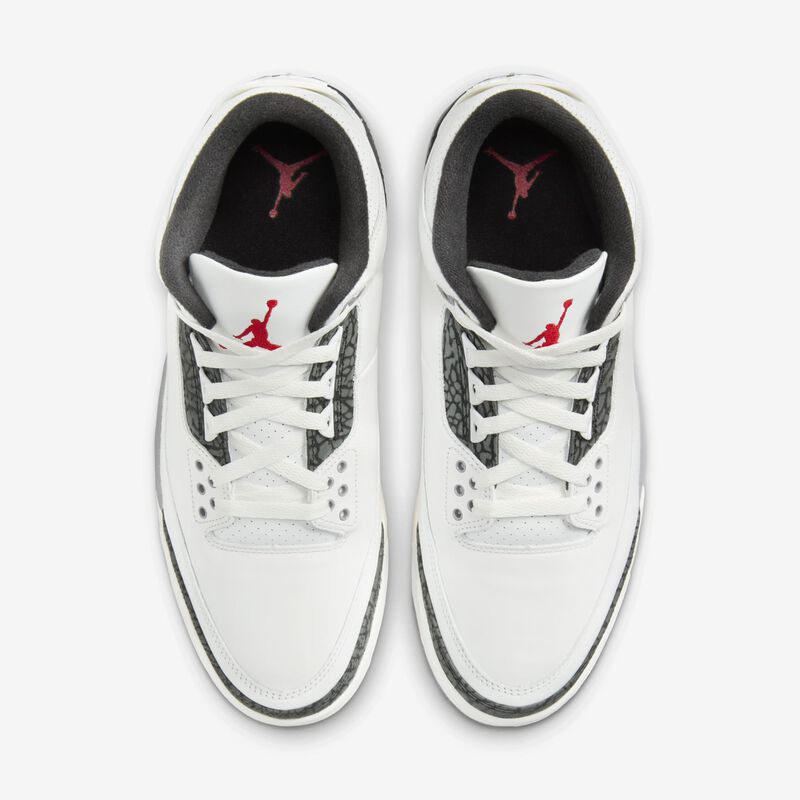 Air Jordan 3 Retro, Blanco Cumbre/Gris Cemento/Negro/Rojo Pasión, hi-res