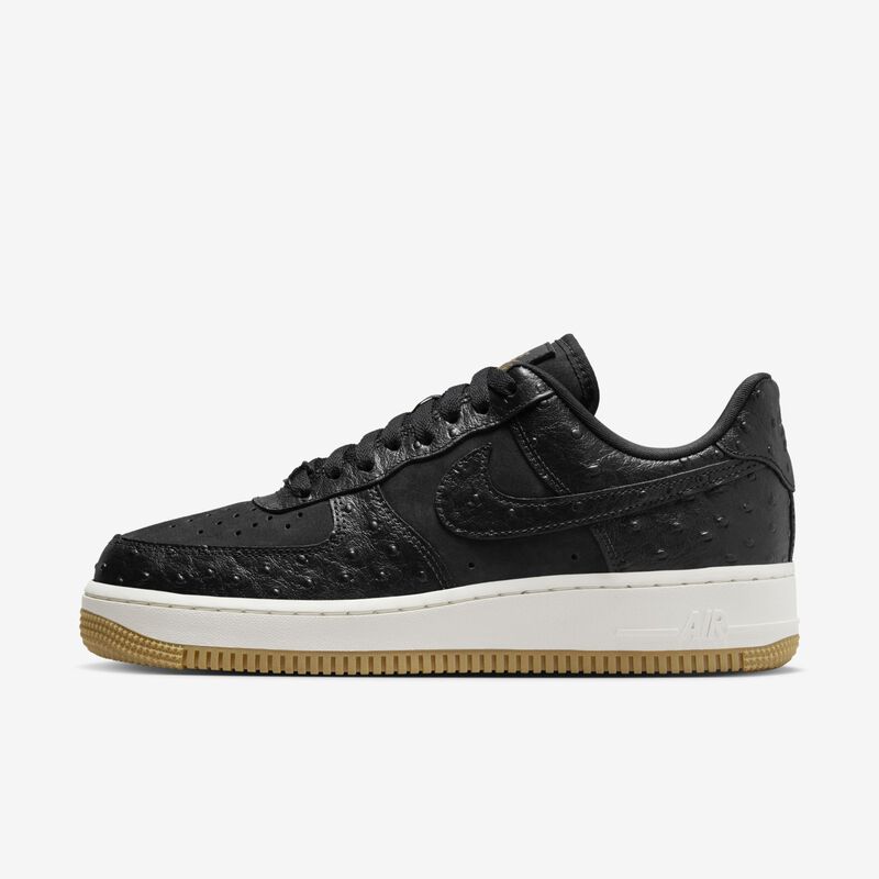 Nike Air Force 1 '07 LX, Negro/Negro-Sail-Goma Marrón Claro, hi-res
