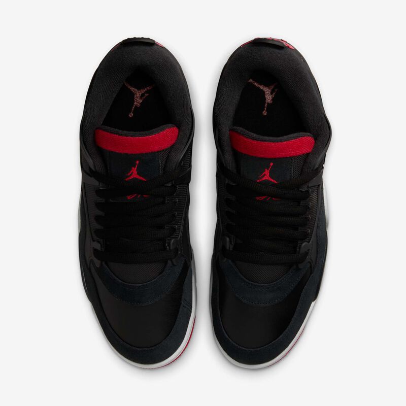 Air Jordan 4 RM, Negro/Gris Lobo/Blanco/Rojo Varsity, hi-res