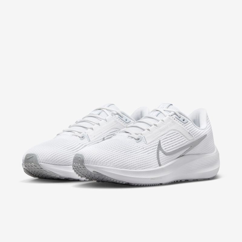 Nike Pegasus 40, Blanco/Platino puro/Plata metalizado, hi-res
