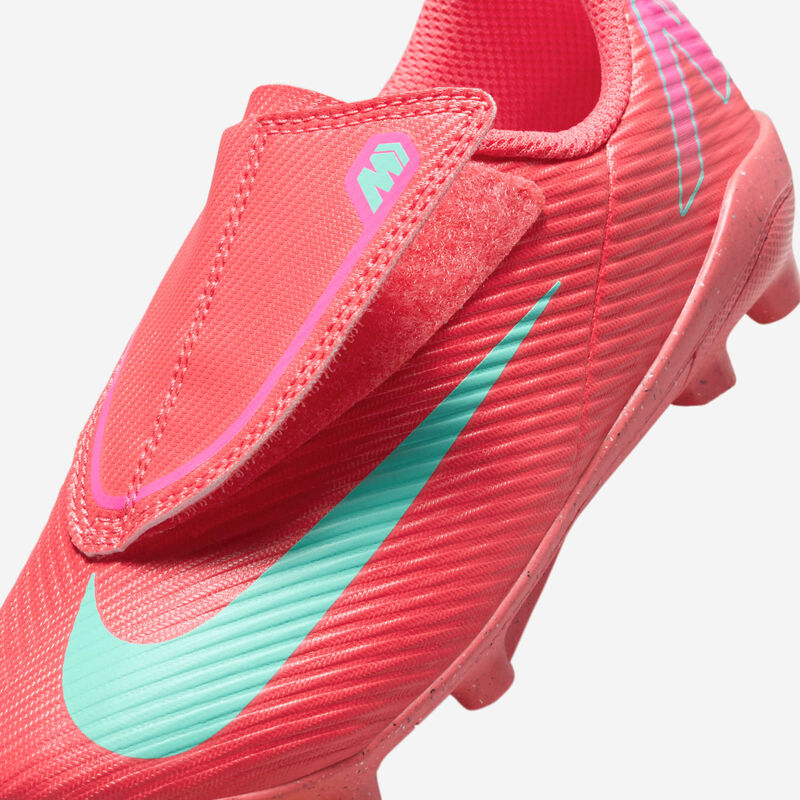 Nike Jr. Mercurial Vapor 16 Club, Brasa Resplandor/Verde Aurora, hi-res