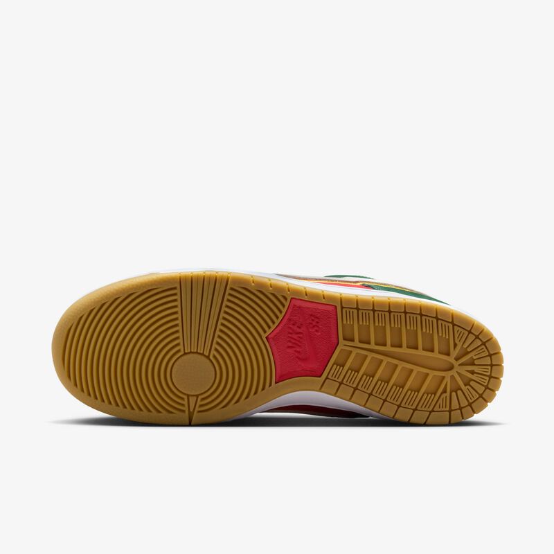 Nike SB Dunk Low Pro Premium, Abeto/Dorado Universitario/Rojo Fuego/Blanco, hi-res