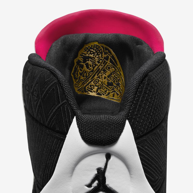 Air Jordan XXXVIII "Fundamental", Blanco/Negro-Rojo Sirio, hi-res