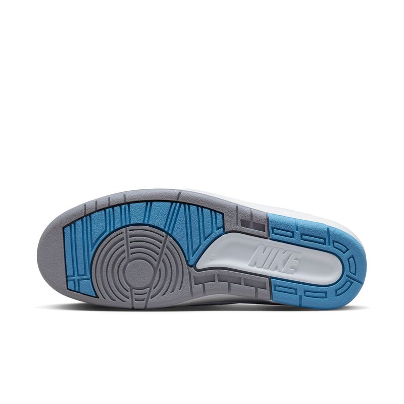 Air Jordan 2 Retro Low, Blanco/Gris cemento/Azul universitario, hi-res