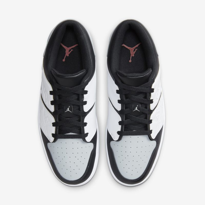 Jordan Nu Retro 1 Low, Blanco/Negro-Gris Ahumado Claro-Rojo Universitario, hi-res