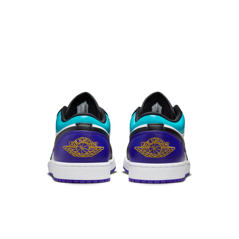 Air Jordan 1 Low, Blanco/Concordia brillante/Aguamarina/Negro, hi-res
