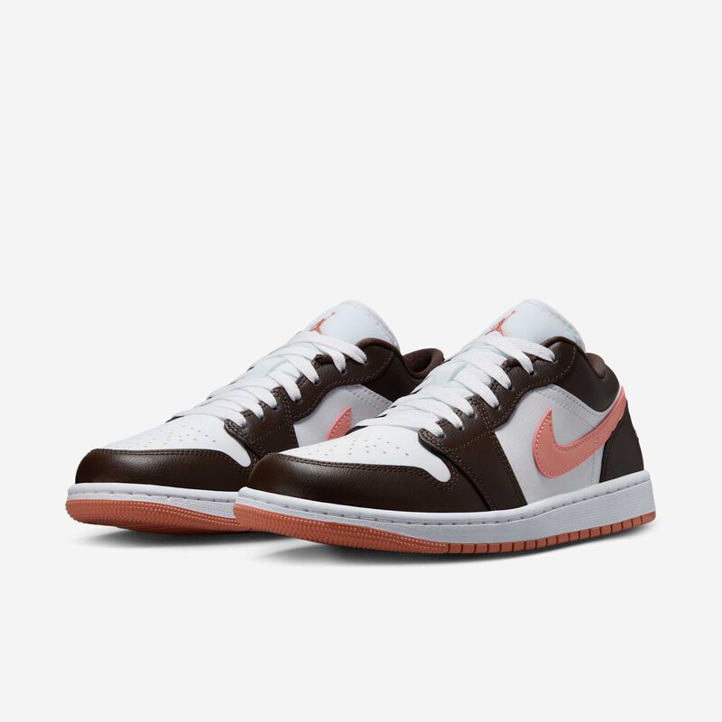 Air Jordan 1 Low, Blanco/Marrón Barroco/Raíz de Madder Claro, hi-res