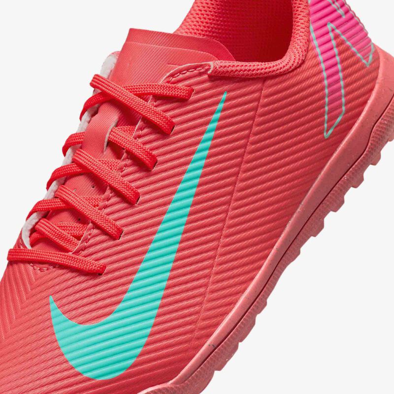 Nike Jr. Mercurial Vapor 16 Club, Brasa Resplandor/Verde Aurora, hi-res