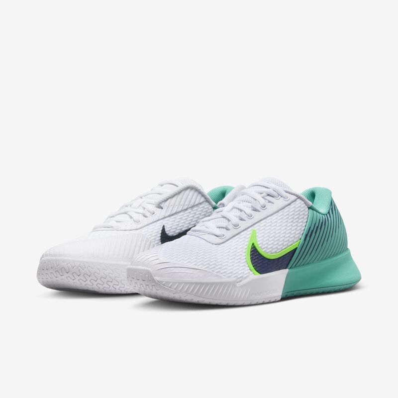 NikeCourt Air Zoom Vapor Pro 2, Blanco/Verde intenso/Verde azulado lavado/Azul marino medianoche, hi-res