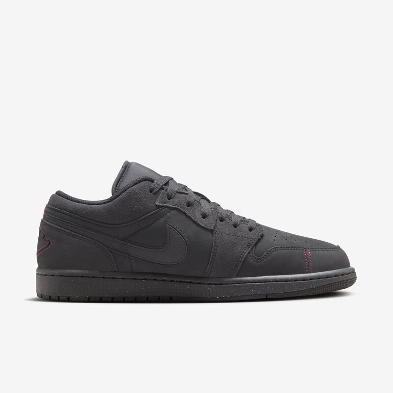Air Jordan 1 Low SE Craft, Gris ahumado oscuro/Negro-Rojo Varsity, hi-res