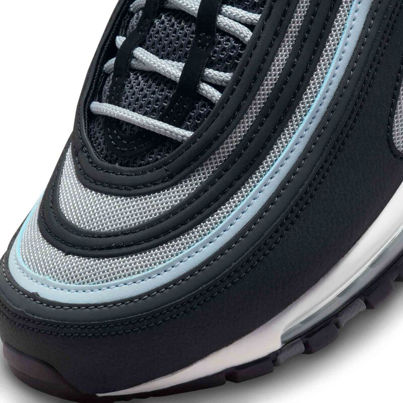 Nike Air Max 97, Negro/Gris hierro/Blanco cumbre/Tinte azul, hi-res
