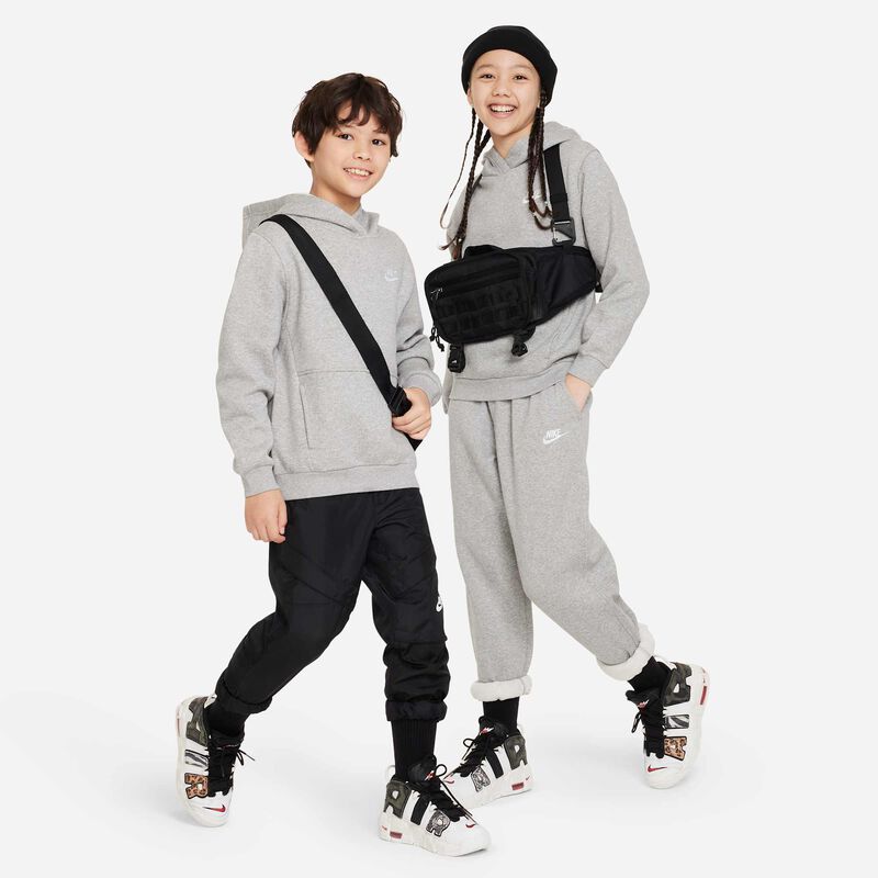 Nike Sportswear Club Fleece, Gris Oscuro Jaspeado/Blanco, hi-res