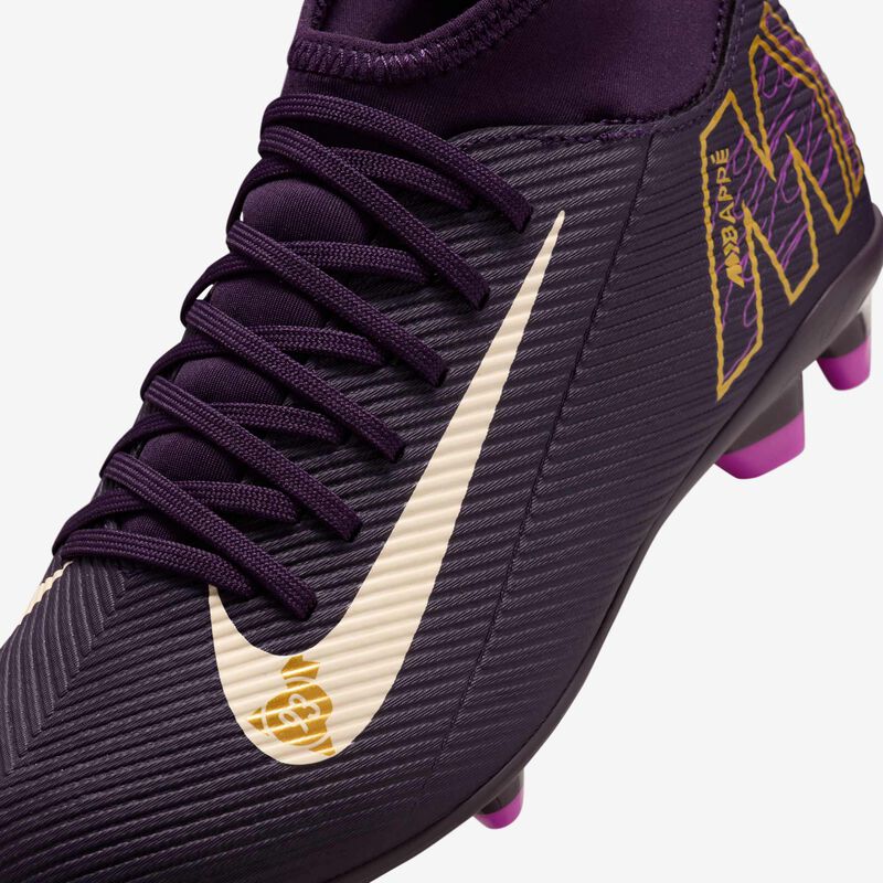 Nike Jr. Mercurial Superfly 10 Club "Kylian Mbappé", Morado Grandioso/Marfil Pálido, hi-res
