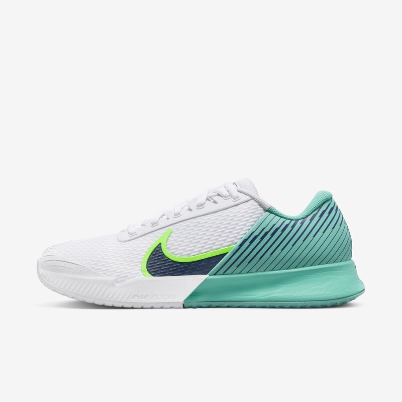 NikeCourt Air Zoom Vapor Pro 2, Blanco/Verde intenso/Verde azulado lavado/Azul marino medianoche, hi-res