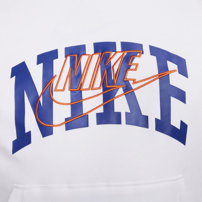 Nike Club Fleece, Blanco/Naranja Seguridad, hi-res