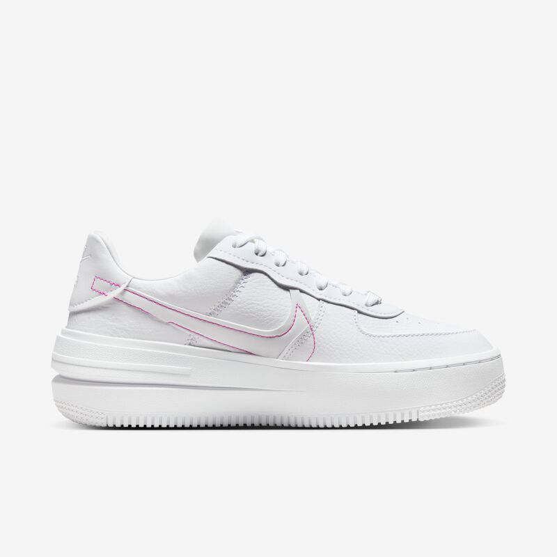 Nike Air Force 1 PLTAFORM, Blanco/Rojo espino/Rosa feroz, hi-res