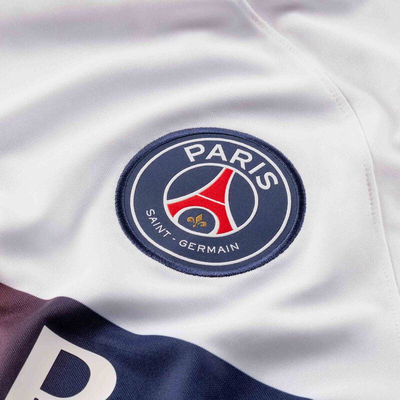 Paris Saint-Germain visitante 2023/24 Stadium, Blanco/Azul marino medianoche/Azul marino medianoche, hi-res
